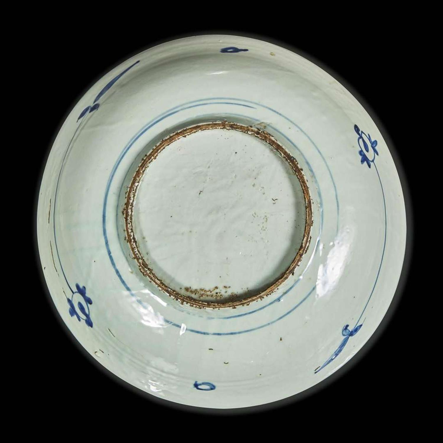 A Chinese blue and white porcelain "Phoenix" large dish 克拉克瓷器凤纹大盘 16th/17th century ???????