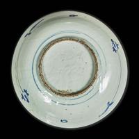 A Chinese blue and white porcelain "Phoenix" large dish 克拉克瓷器凤纹大盘 16th/17th century ???????