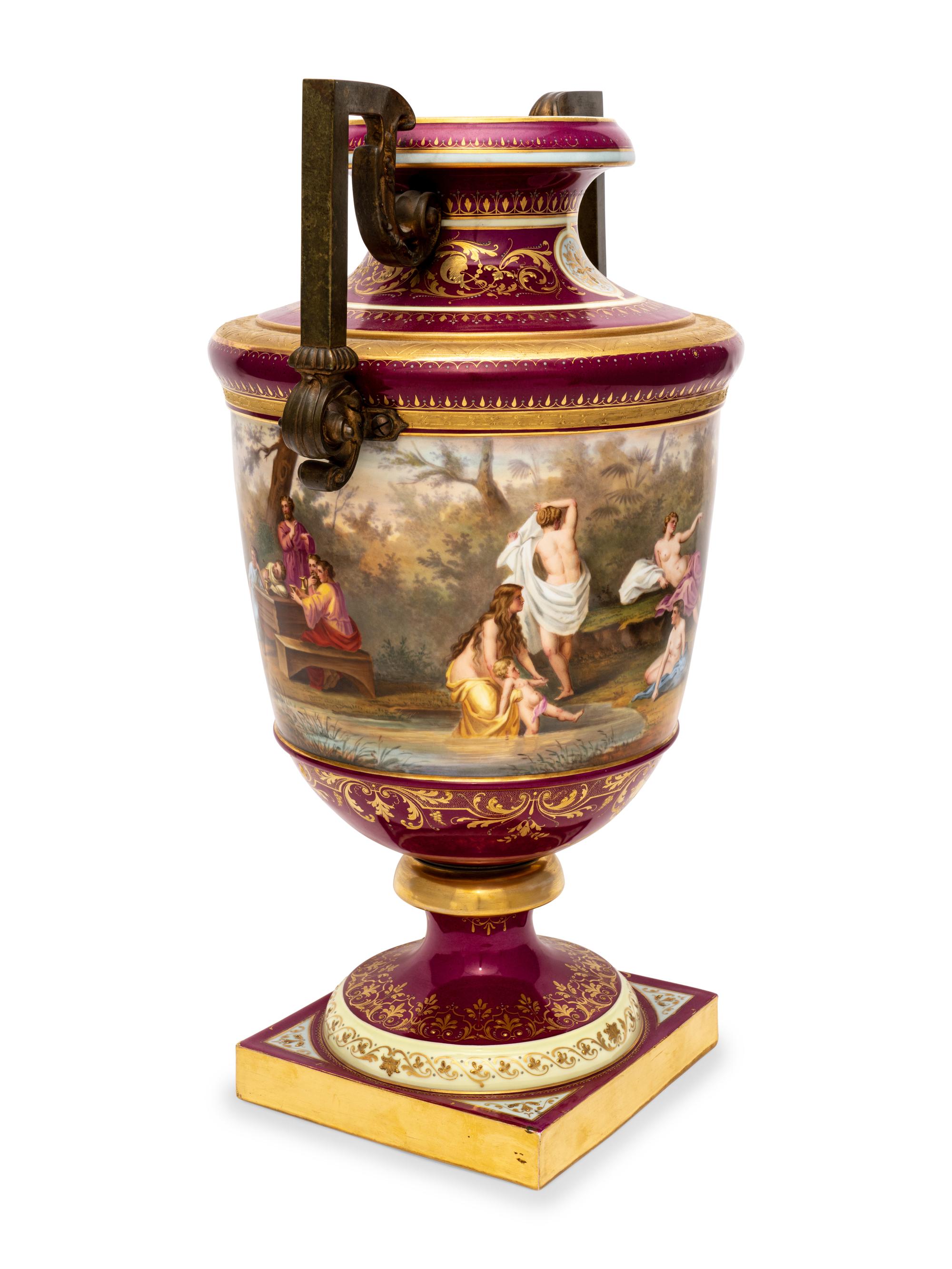 A Vienna Porcelain Urn