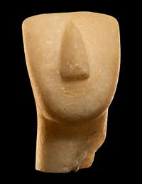 A Cycladic Marble Head