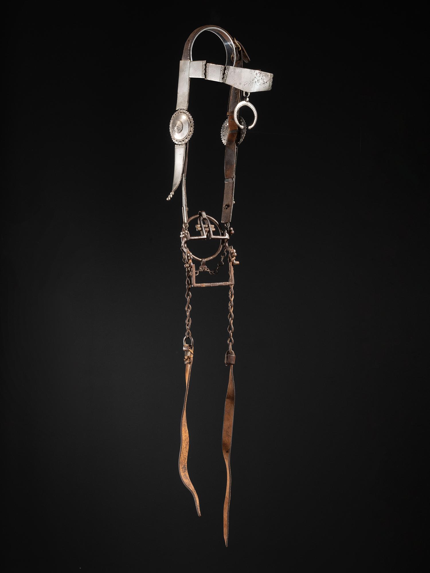 Early Navajo Bridle, with Navajo Ring Bit, Collected by Hoffman Birney (1891-1958)