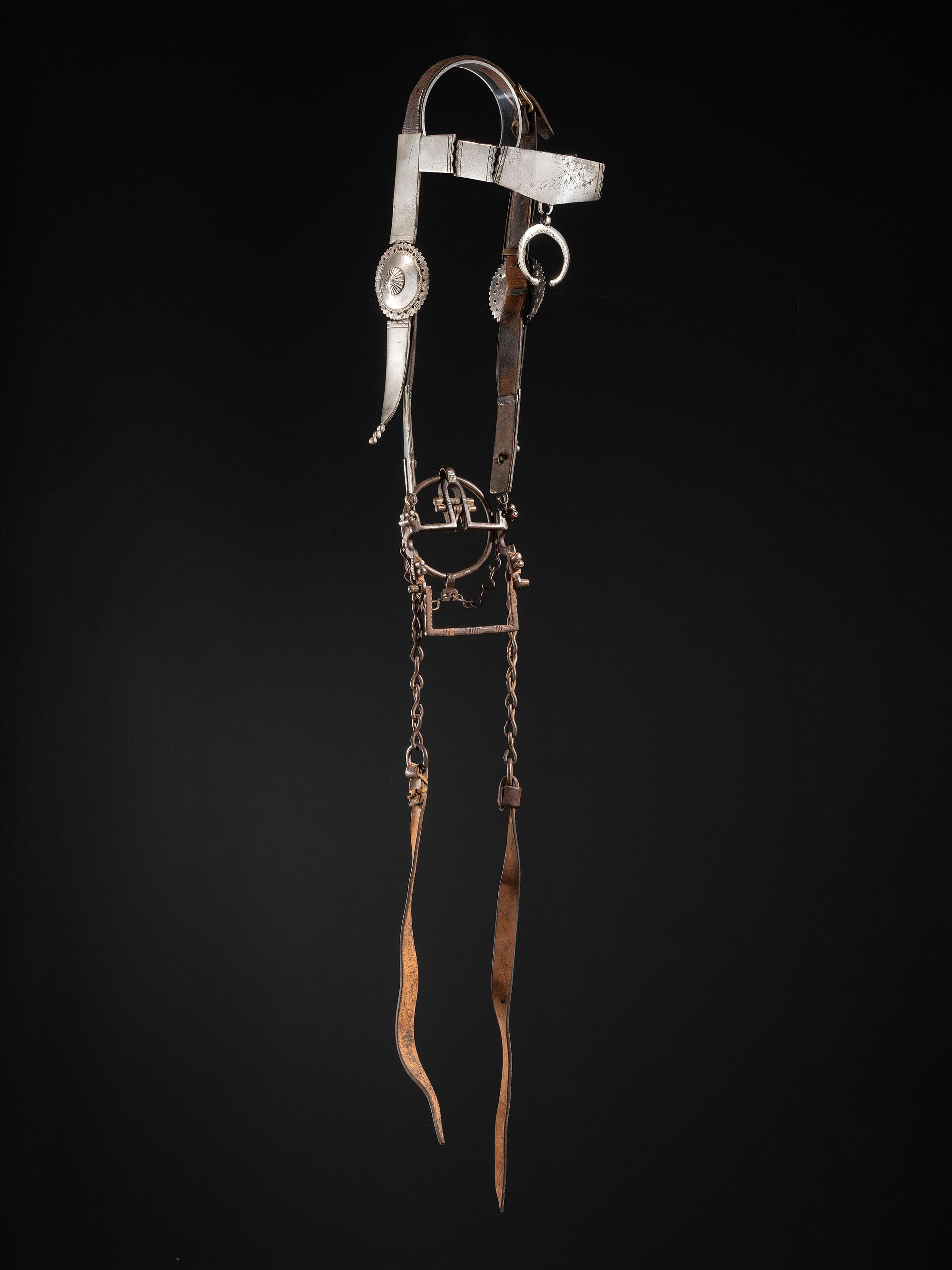 Early Navajo Bridle, with Navajo Ring Bit, Collected by Hoffman Birney (1891-1958)