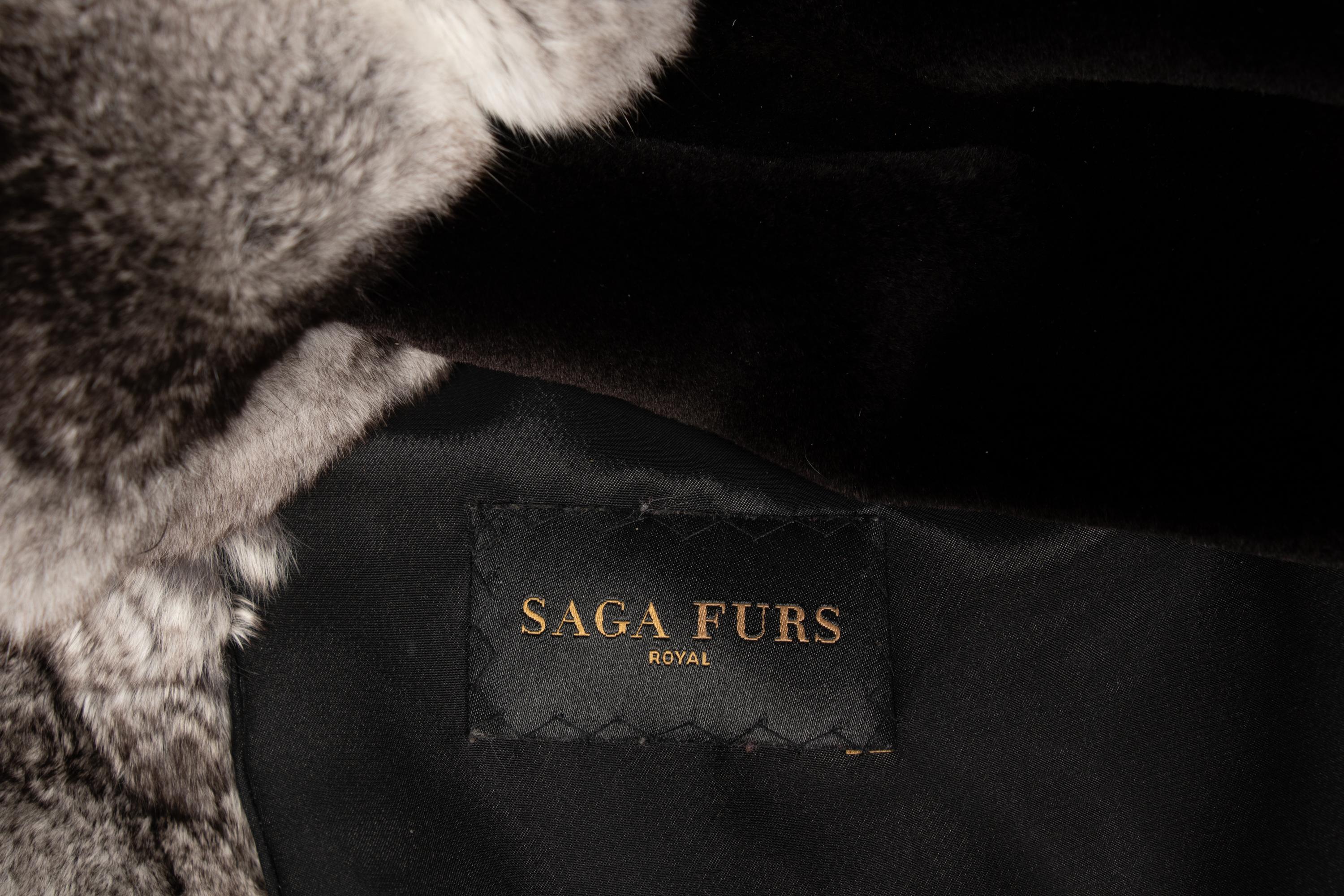 Sheared Mink Jacket with Chinchilla Trim and Fur Scarf