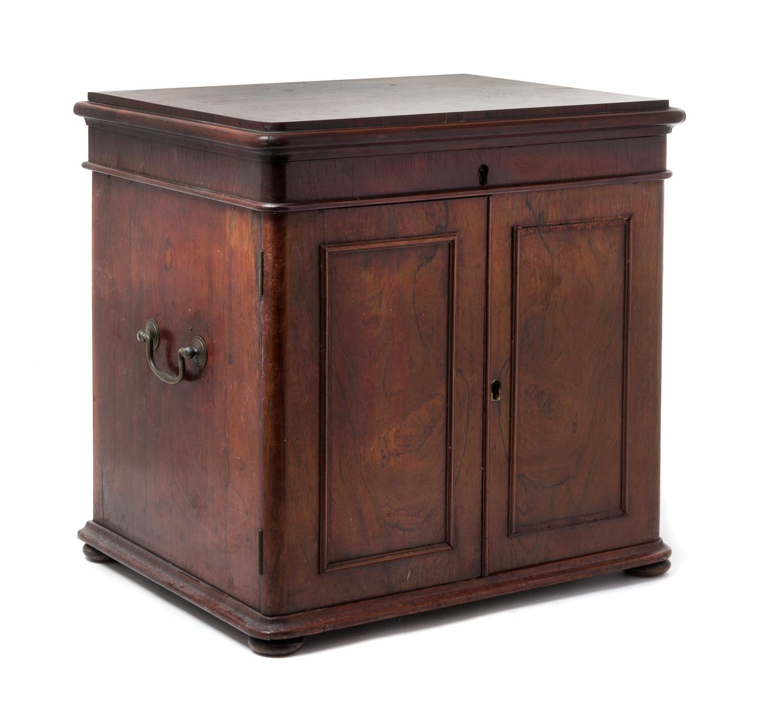An Edwardian Rosewood Silver Chest Height 18 x width 18 1/2 x depth 14 1/2 inches.