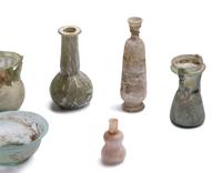 A Group of 8 Roman Glass Vessels