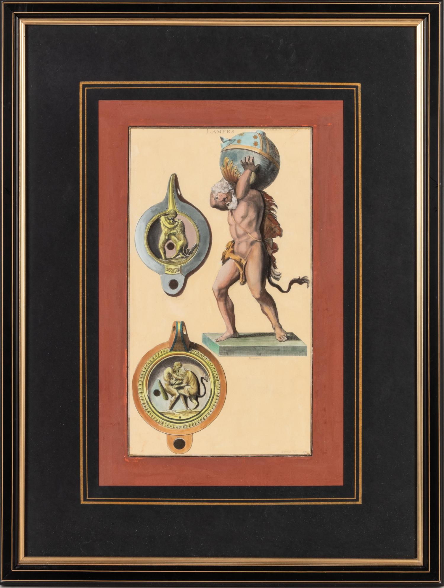 Four Italian Colored Engravings