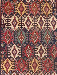 A Caucasian Kilim Wool Rug