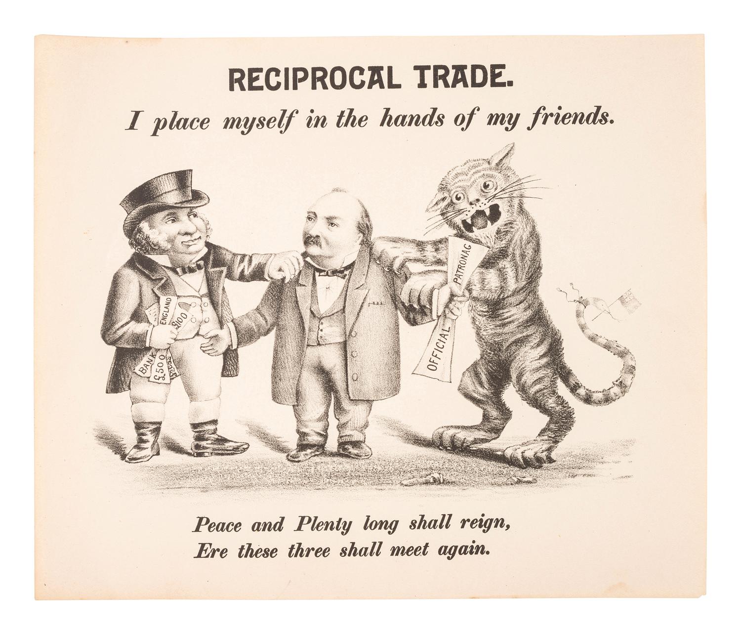 [1888 ELECTION] -- [HARRISON, Benjamin] -- [CLEVELAND, Grover]. A group of fans, covers, cabinet cards, and other ephemera related to the 1888 presidential election, including: