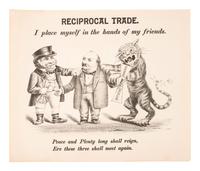 [1888 ELECTION] -- [HARRISON, Benjamin] -- [CLEVELAND, Grover]. A group of fans, covers, cabinet cards, and other ephemera related to the 1888 presidential election, including: