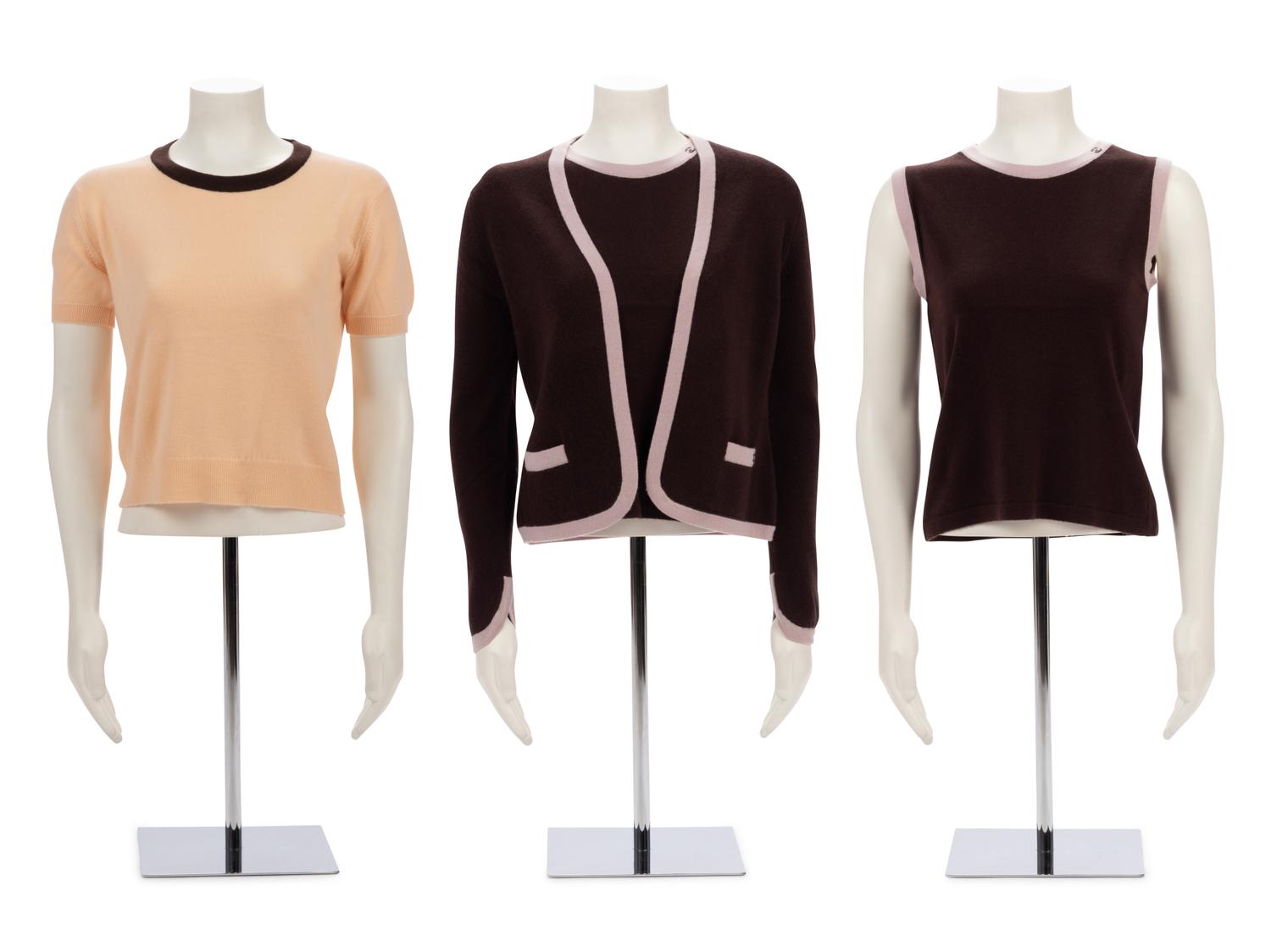 Three Chanel Cashmere Tops, 1996-2002