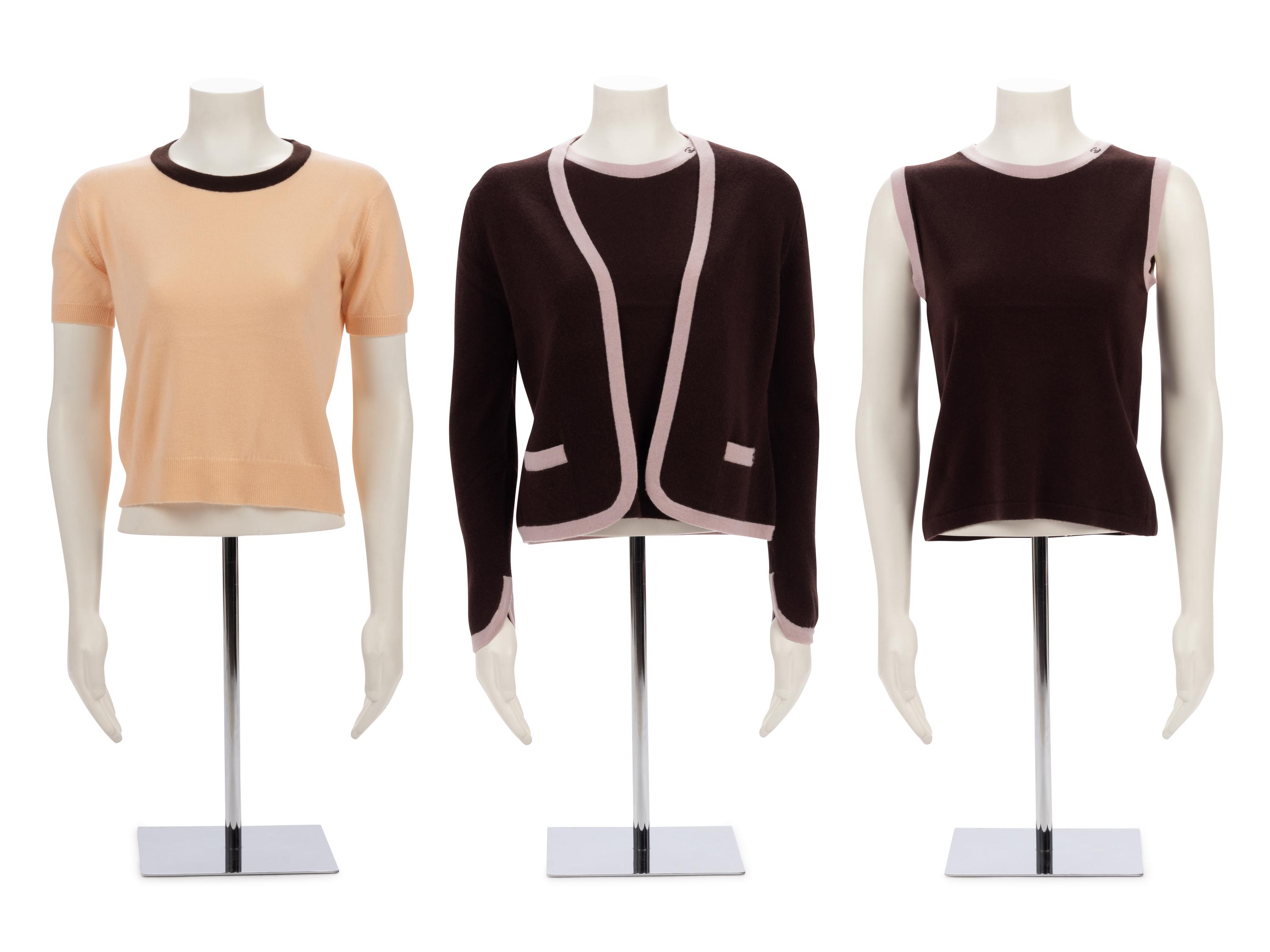 Three Chanel Cashmere Tops, 1996-2002