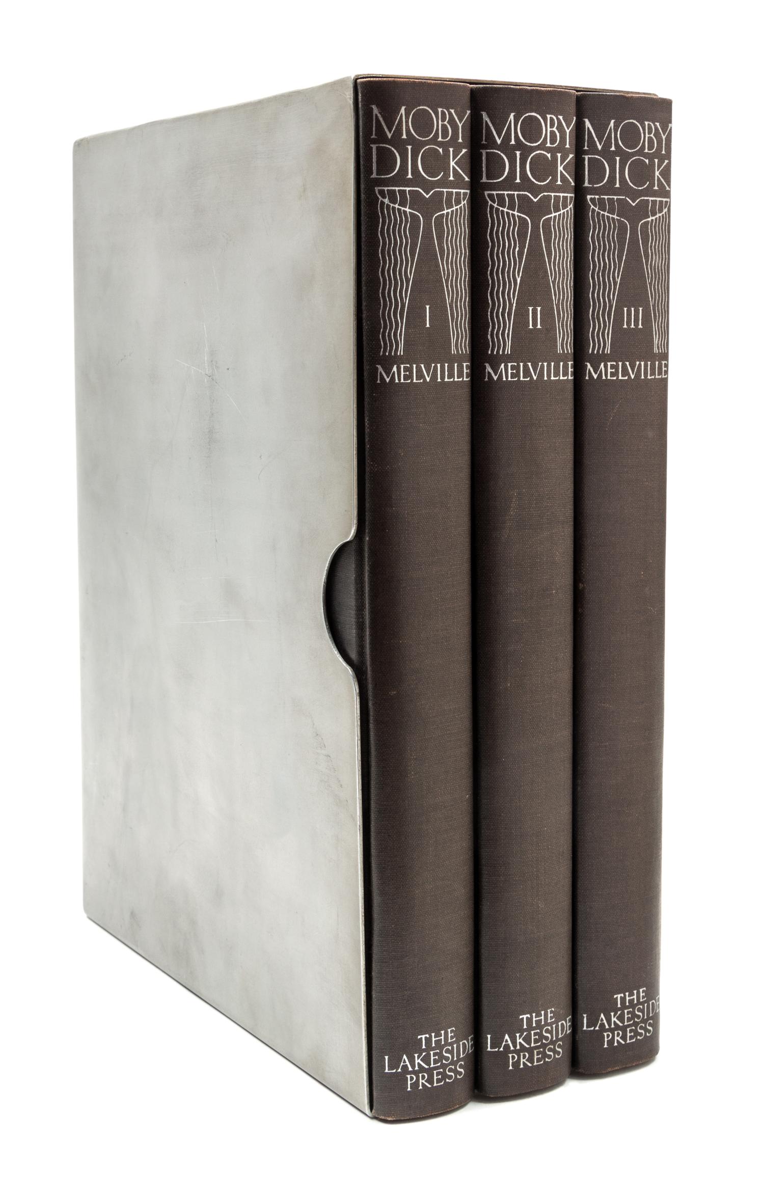 (LAKESIDE PRESS) MELVILLE, HERMAN. Moby Dick. Chicago, 1930. 3 vols. 1/1,000 sets.
