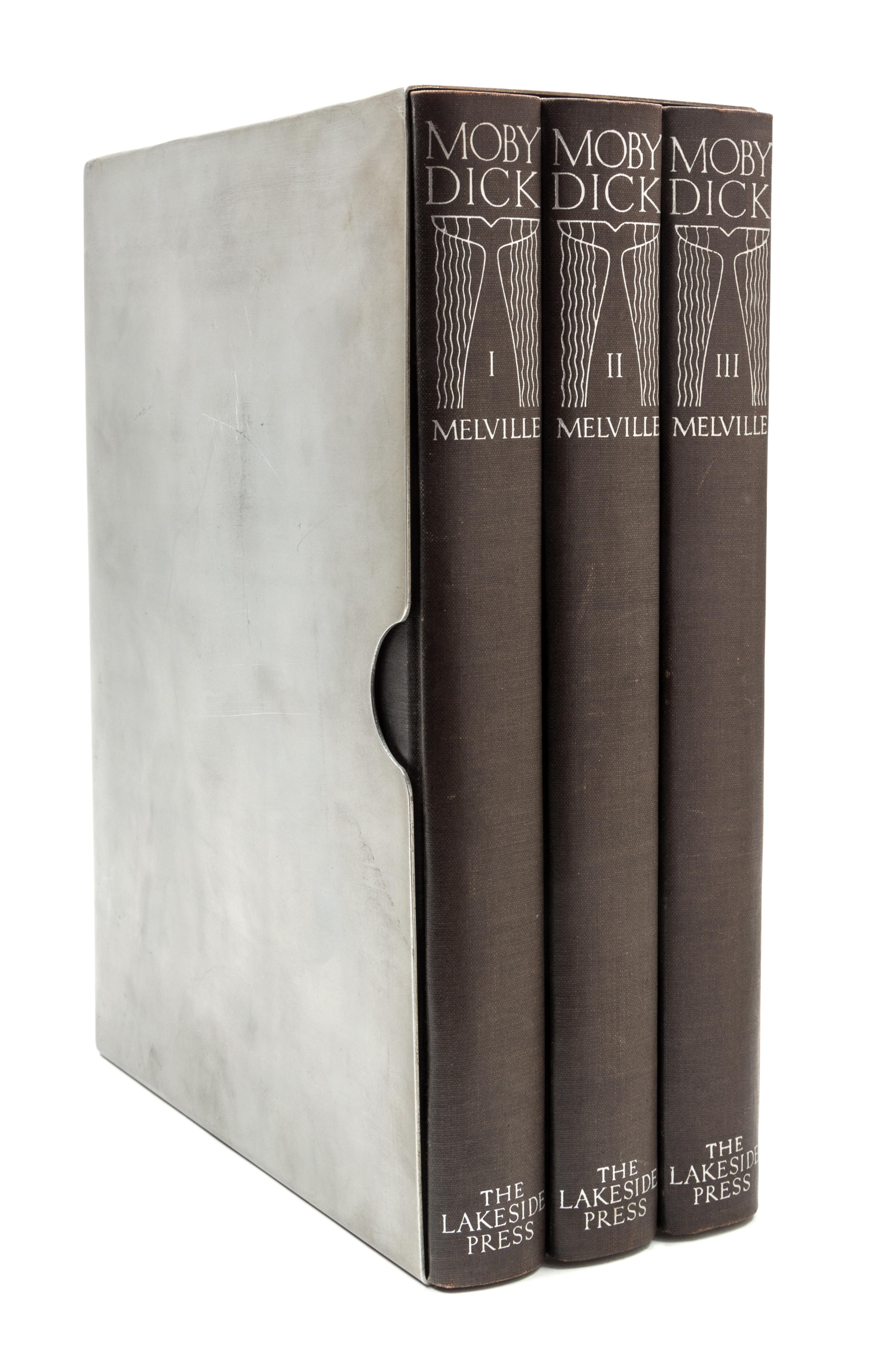 (LAKESIDE PRESS) MELVILLE, HERMAN. Moby Dick. Chicago, 1930. 3 vols. 1/1,000 sets.