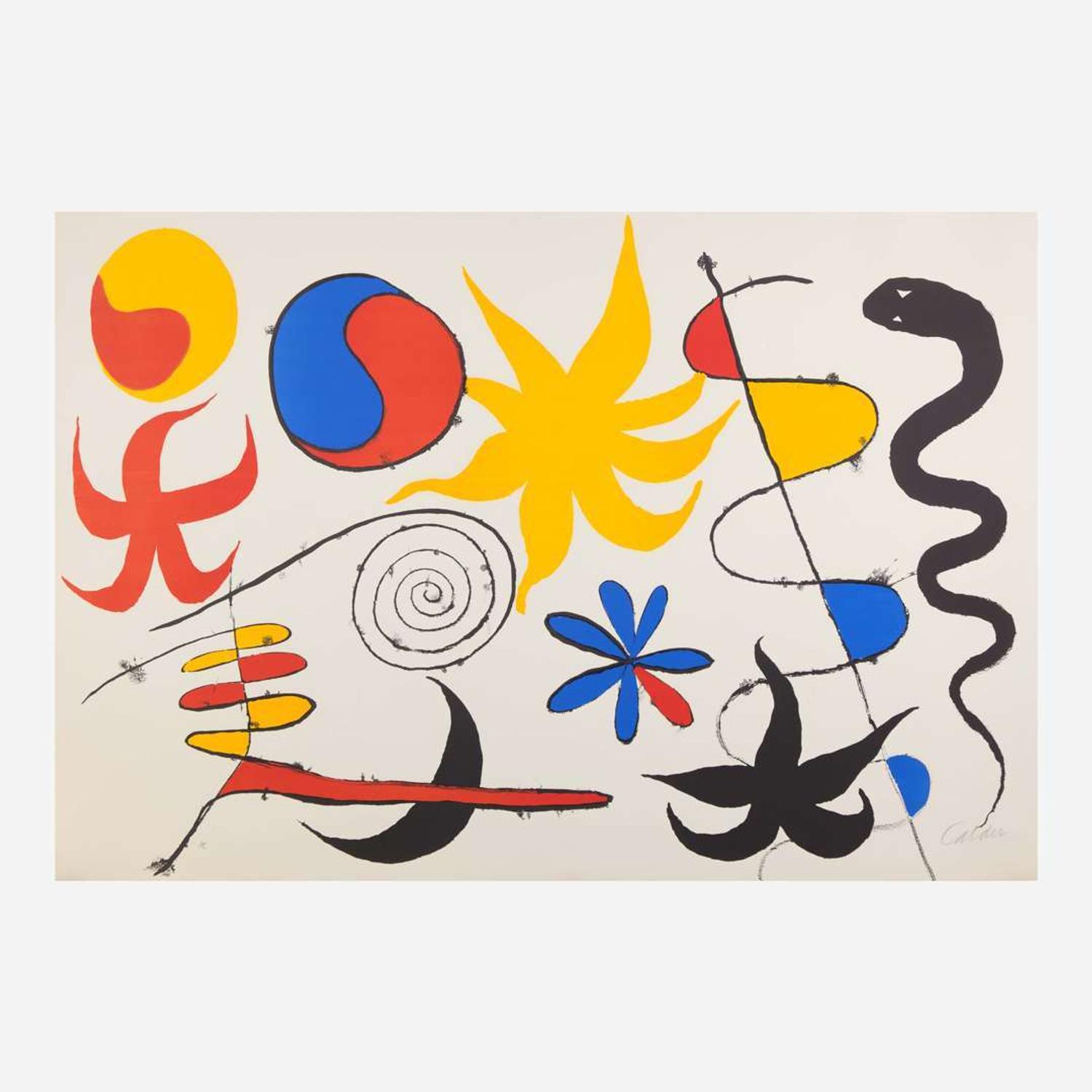 Alexander Calder (American, 1898-1976) Serpent Parmi Les Etoiles