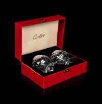 Three Cased Sets of Two Cartier Tom Thumb Small Brandy Glasses