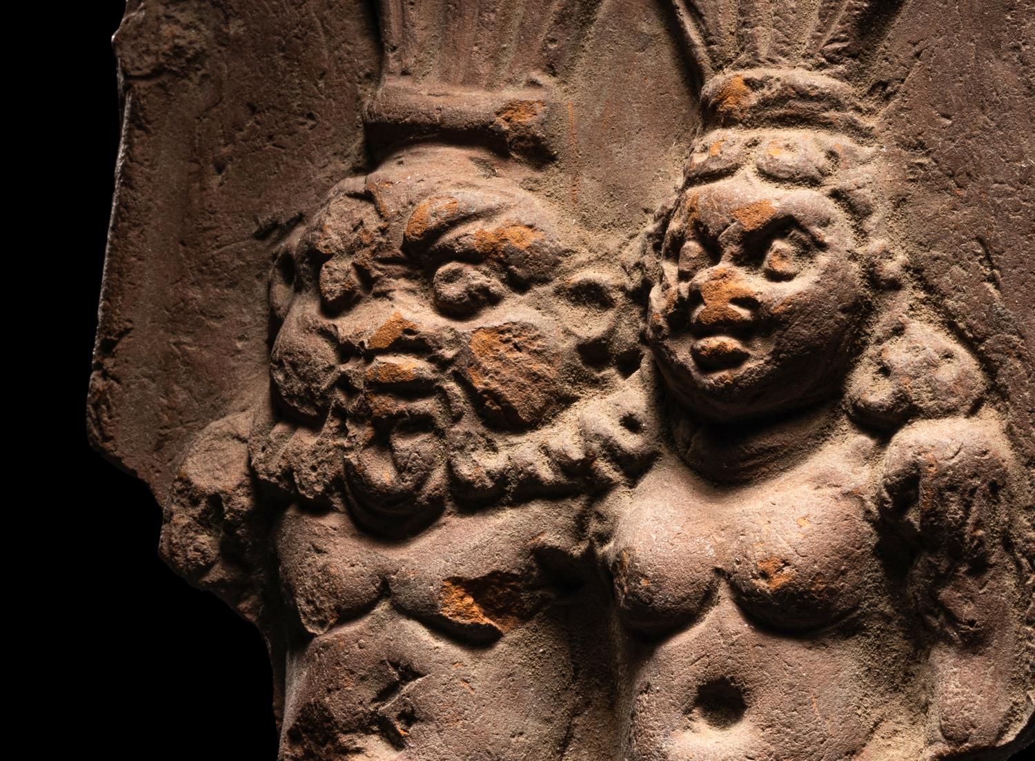 A Romano-Egyptian Terracotta Plaque of Bes and Bessette