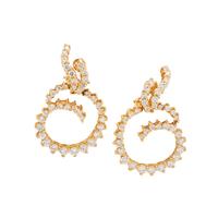 DIAMOND SWIRL EARCLIPS