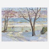 William Francis Taylor (American/Canadian, 1883–1970) Ice Skating on the Delaware Canal