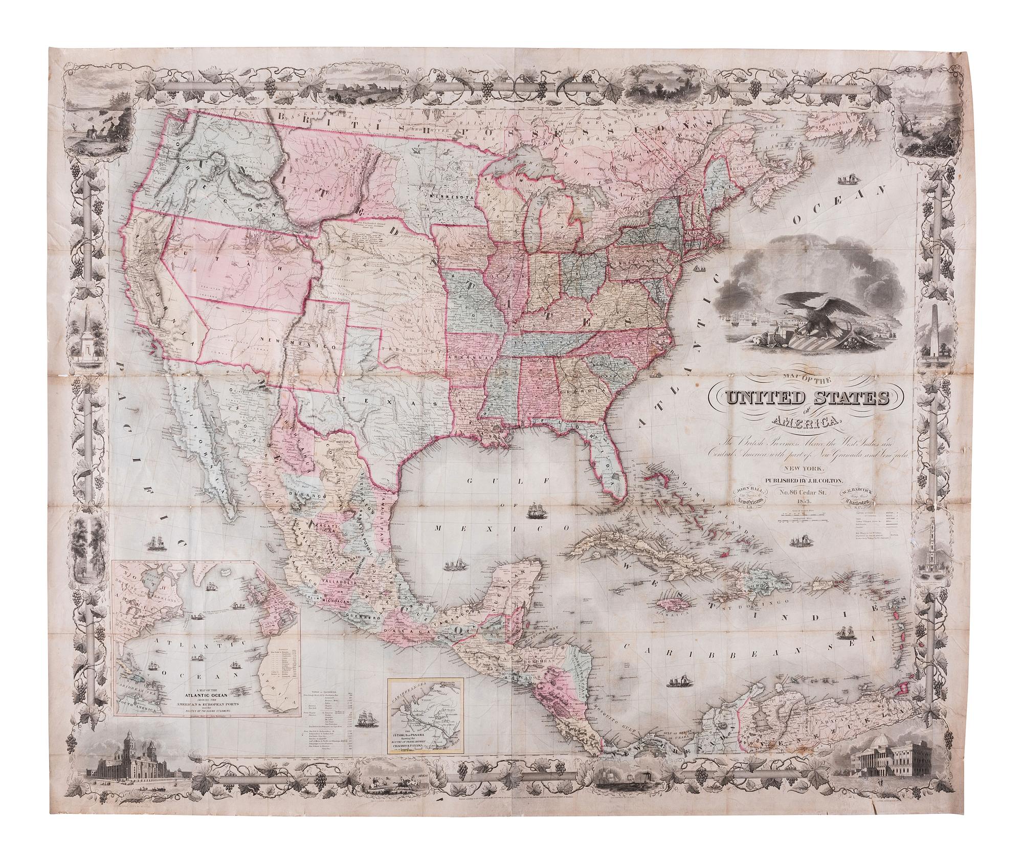 [MAPS & ATLASES]. COLTON, G.W. (1827-1901), ATWOOD, John M (b. 1818), and W.S. BARNARD (b. 1809).