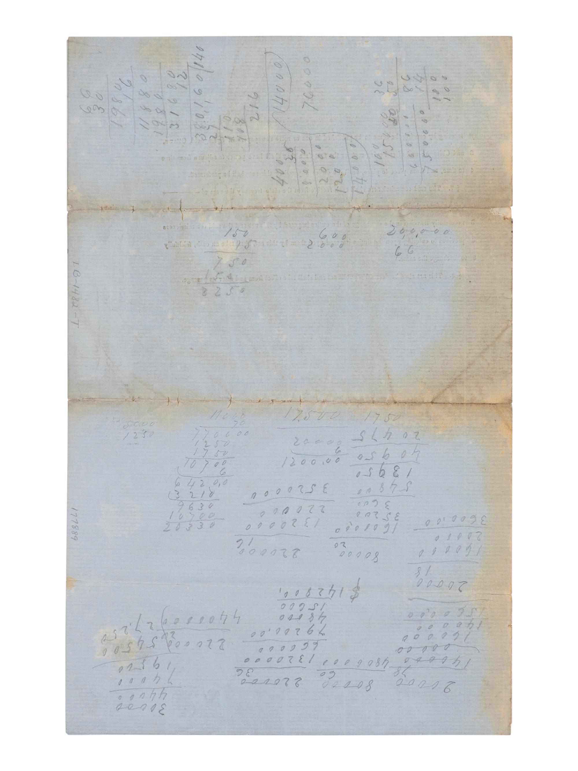 [LINCOLN, Abraham (1809-1865)]. A Bill...for the Settlement of Claims of Contractors of the Illinois and Michigan Canal . Springfield: Illinois General Assembly, 1853.