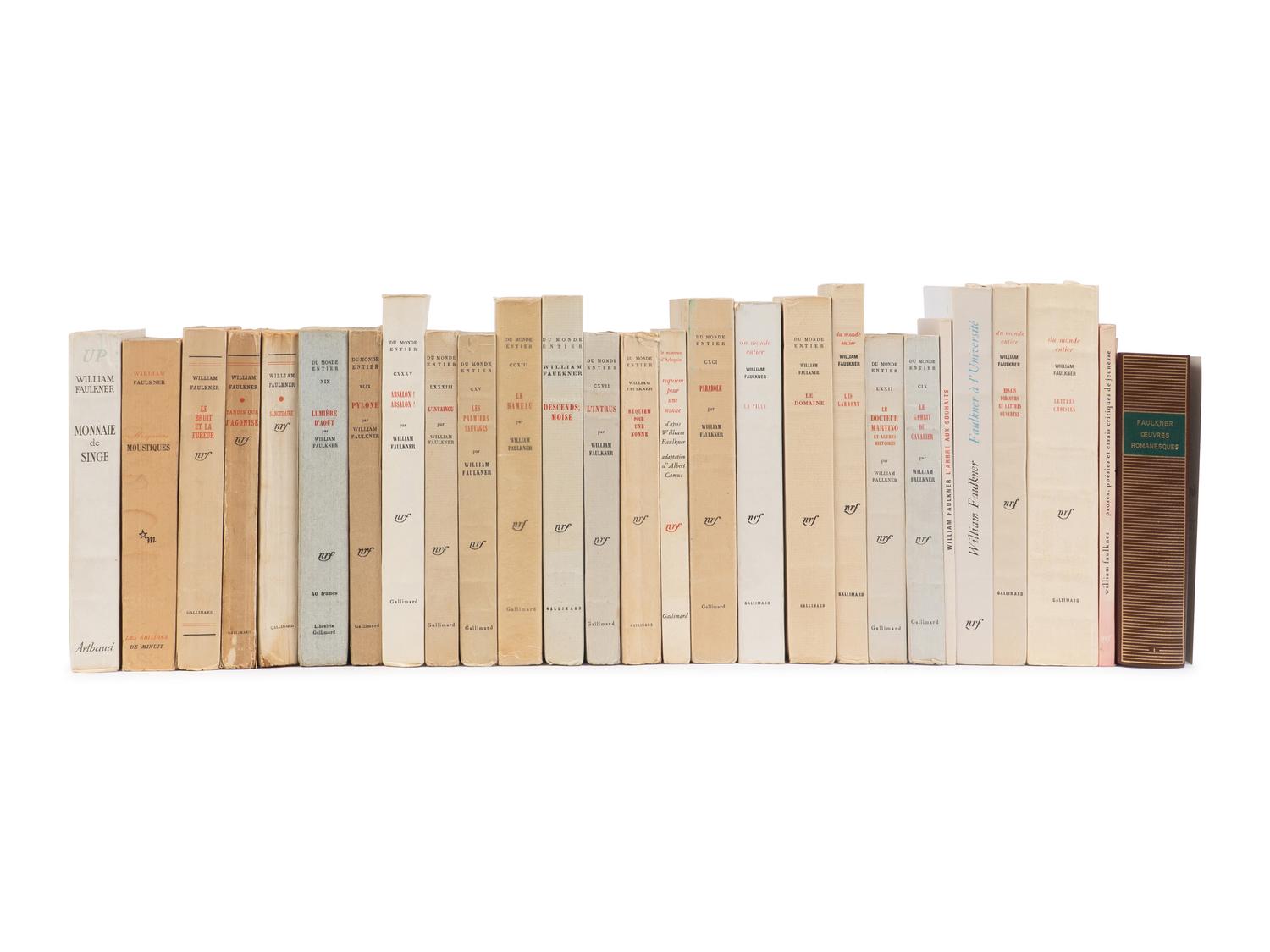 FAULKNER, William (1897-1962). A group of 27 FIRST EDITIONS IN FRENCH, comprising a virtually complete run of Faulkner's novels, including: