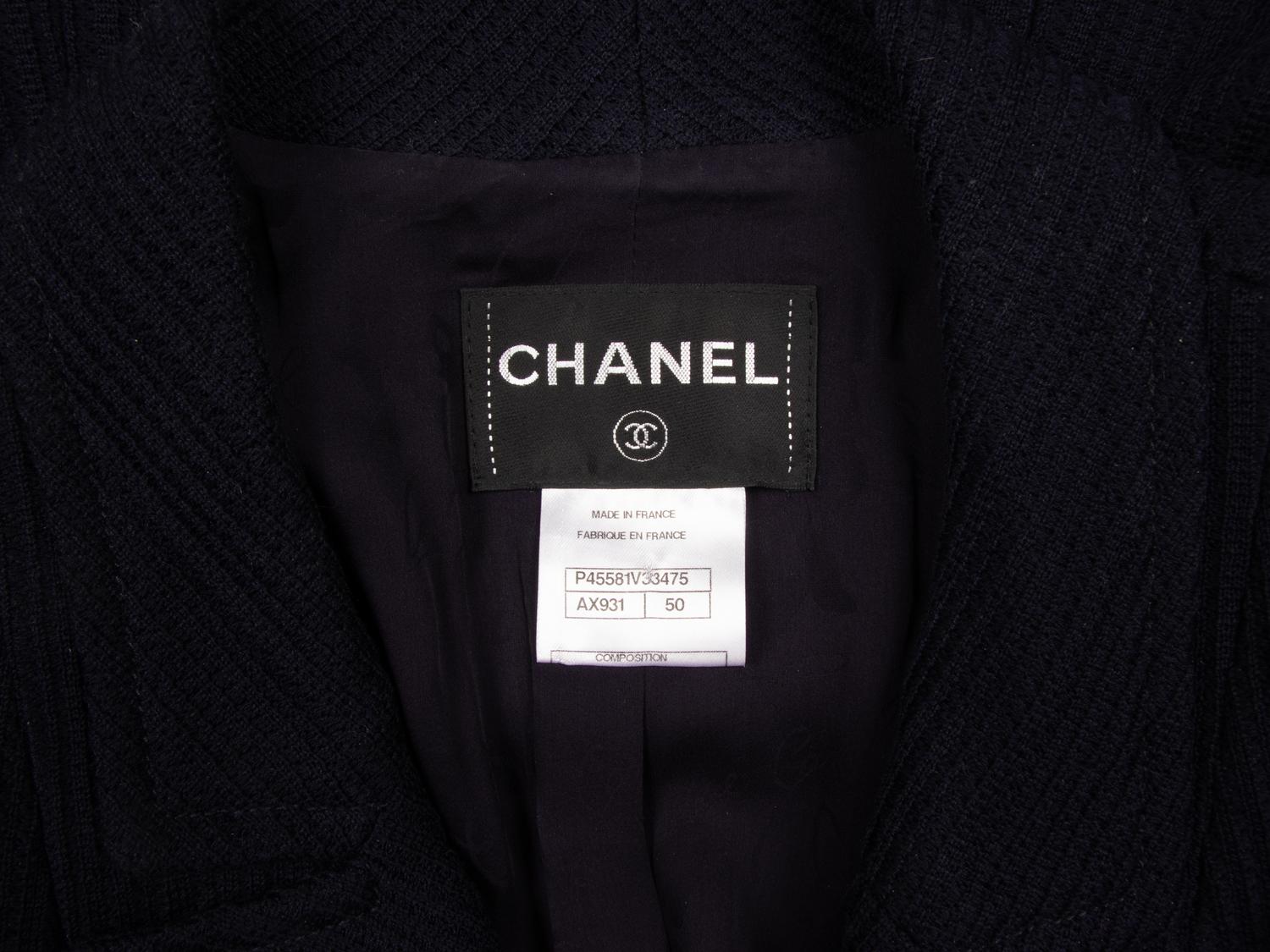 CHANEL, NAVY TWEED JACKET