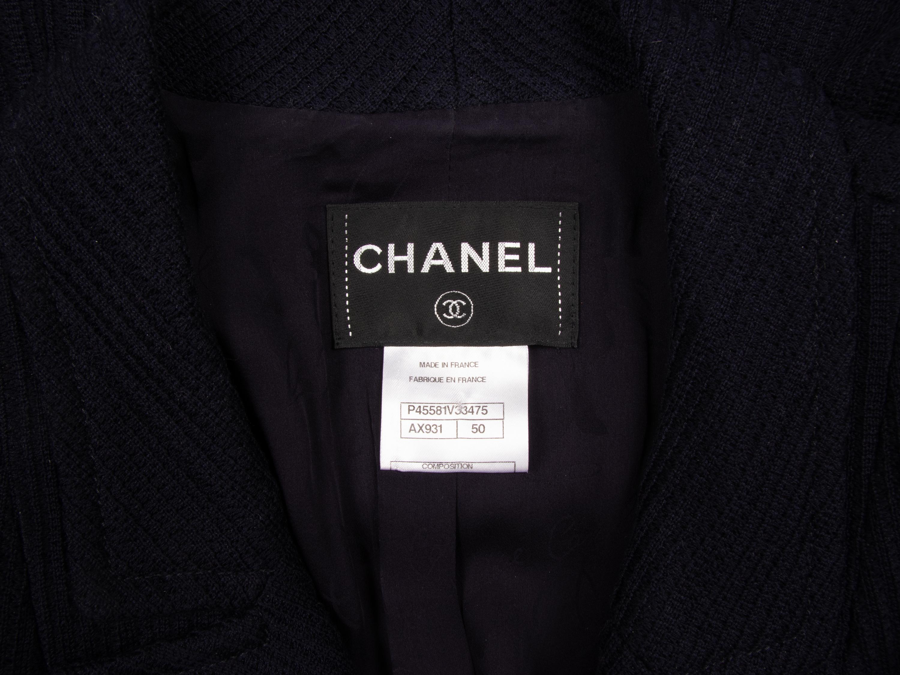CHANEL, NAVY TWEED JACKET