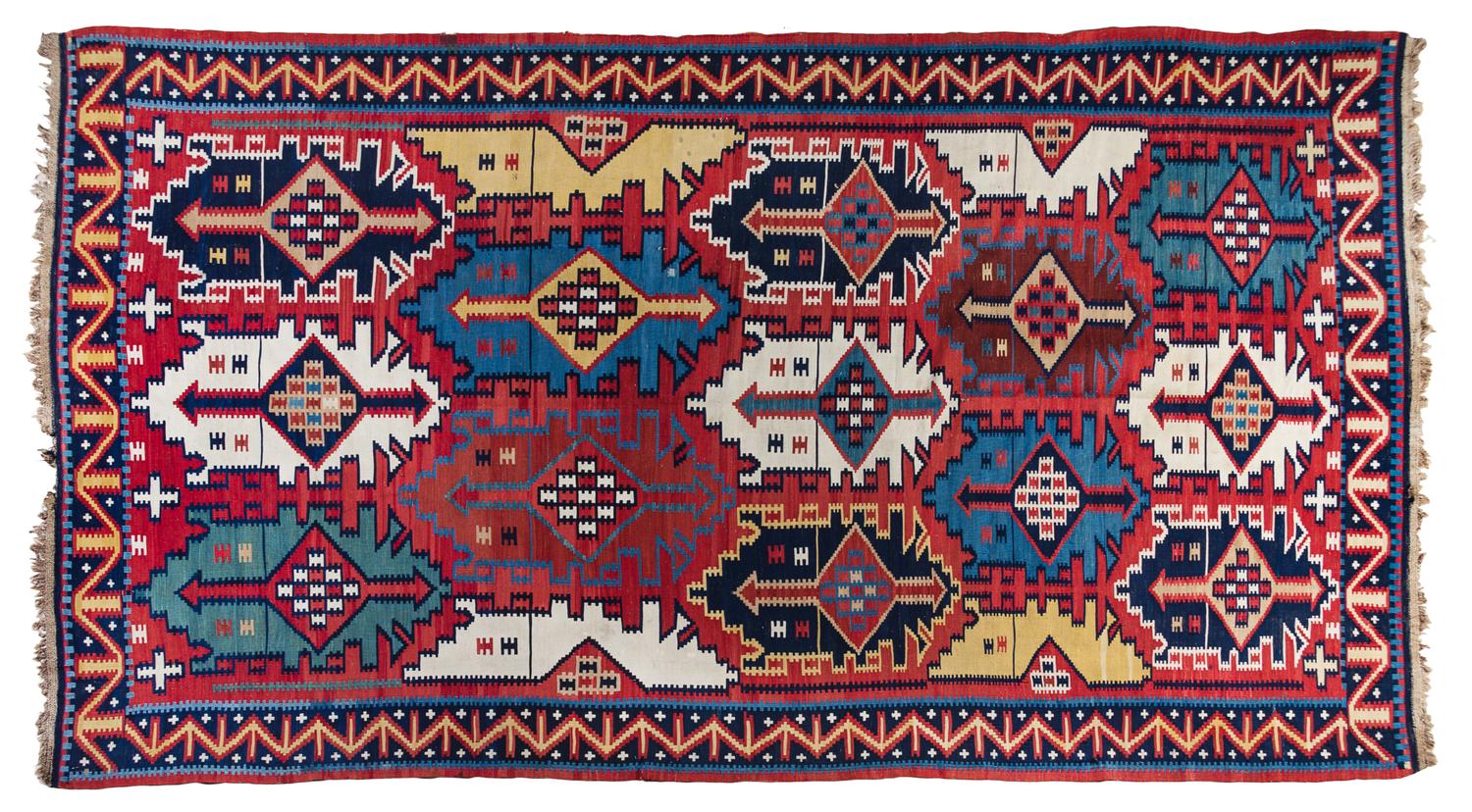 A Kilim Flatweave Wool Rug 10 feet 5 inches x 6 feet. — LATE 19TH/20TH CENTURY