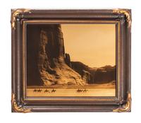 CURTIS, Edward (1868-1952). Canon de Chelly. Curtis Centennial Project gold toned photograph.