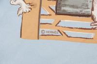 Five Designer Silk Scarves: Two Hermès, Gucci, Bottega Veneta, Pierre Cardin
