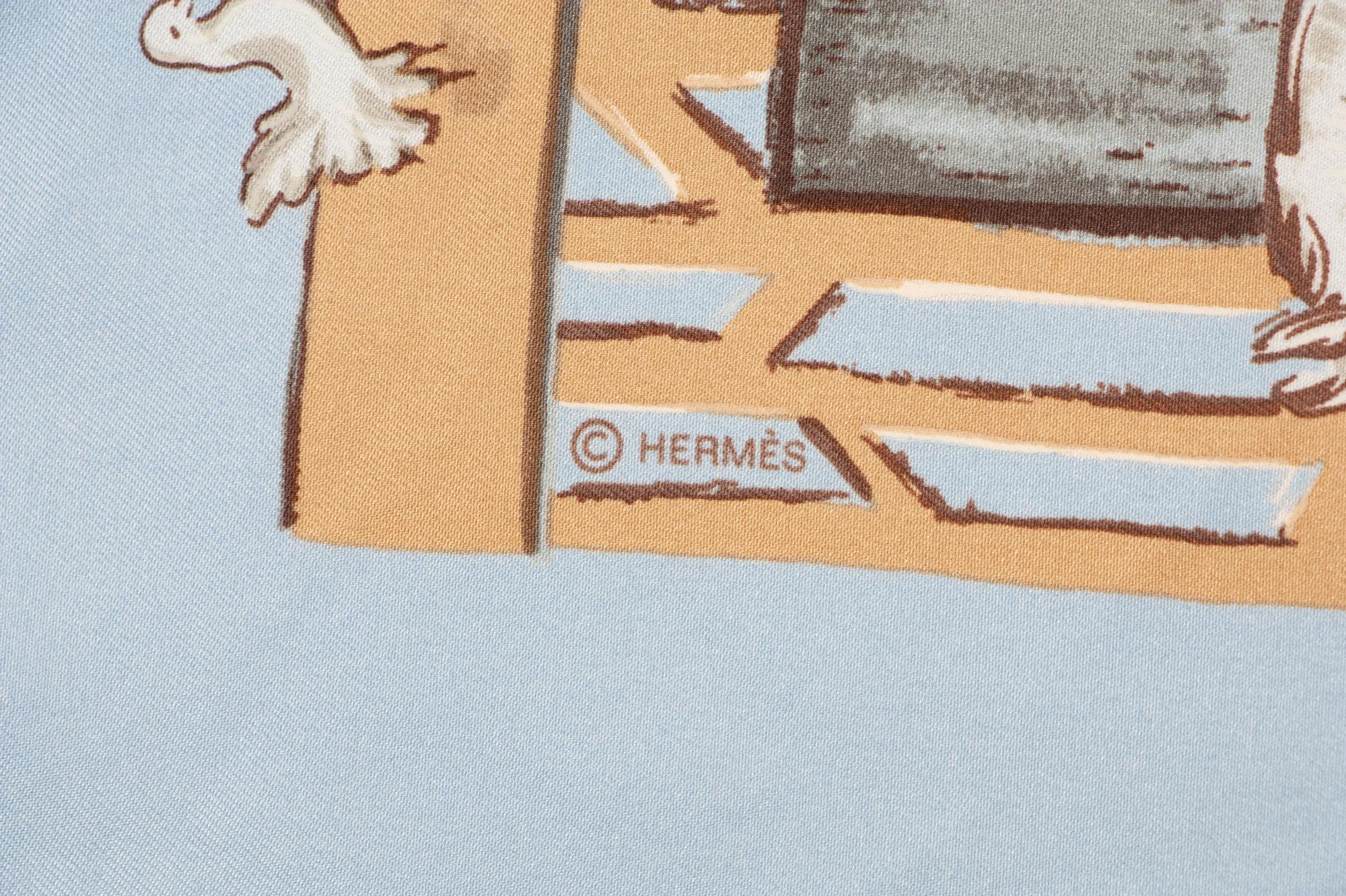 Five Designer Silk Scarves: Two Hermès, Gucci, Bottega Veneta, Pierre Cardin