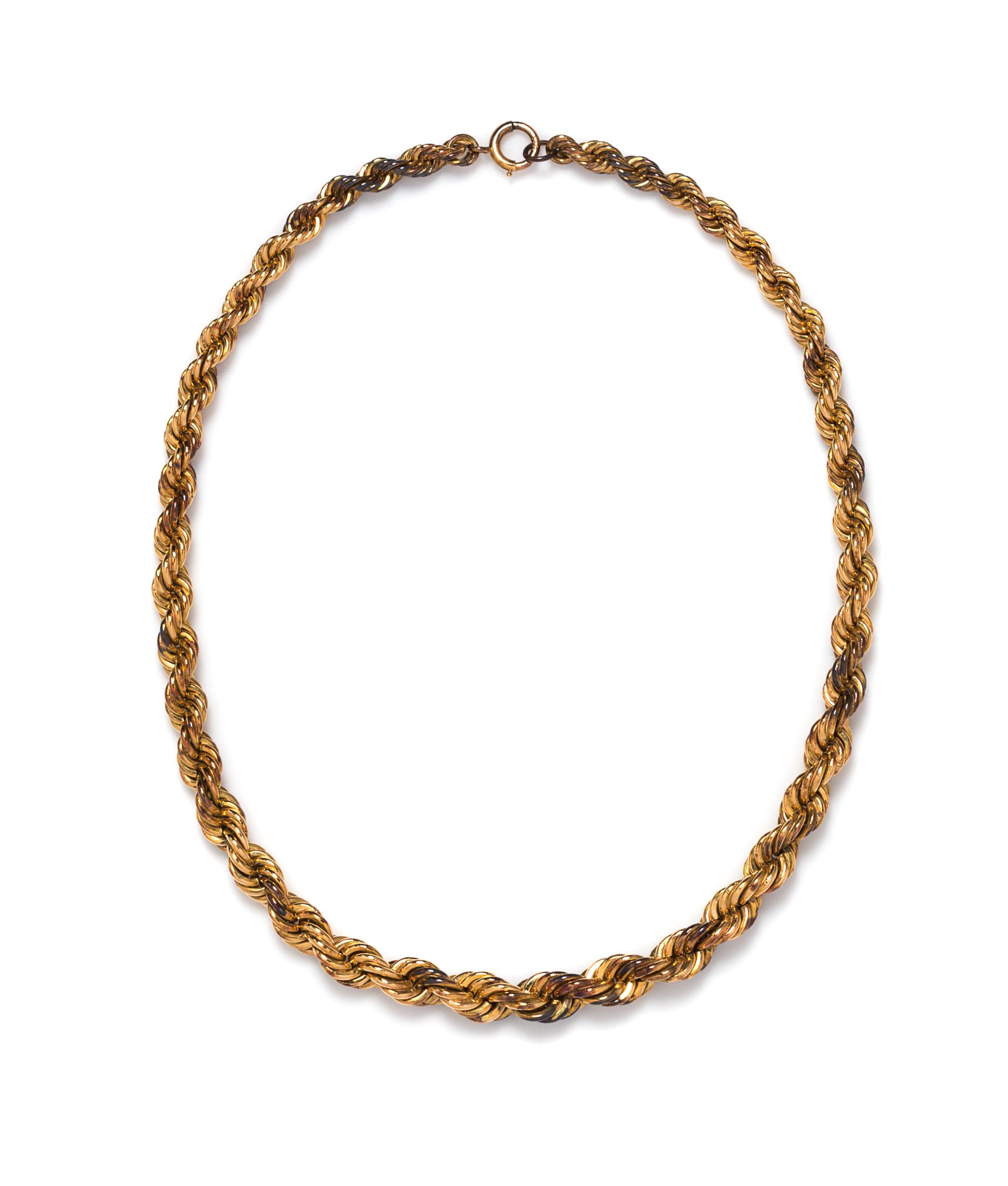 A Collection of 14 Karat Yellow Gold Rope Chains, 84.10 dwts.