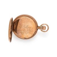 AMERICAN WATCH CO., 14K PINK GOLD HUNTER CASE POCKET WATCH
