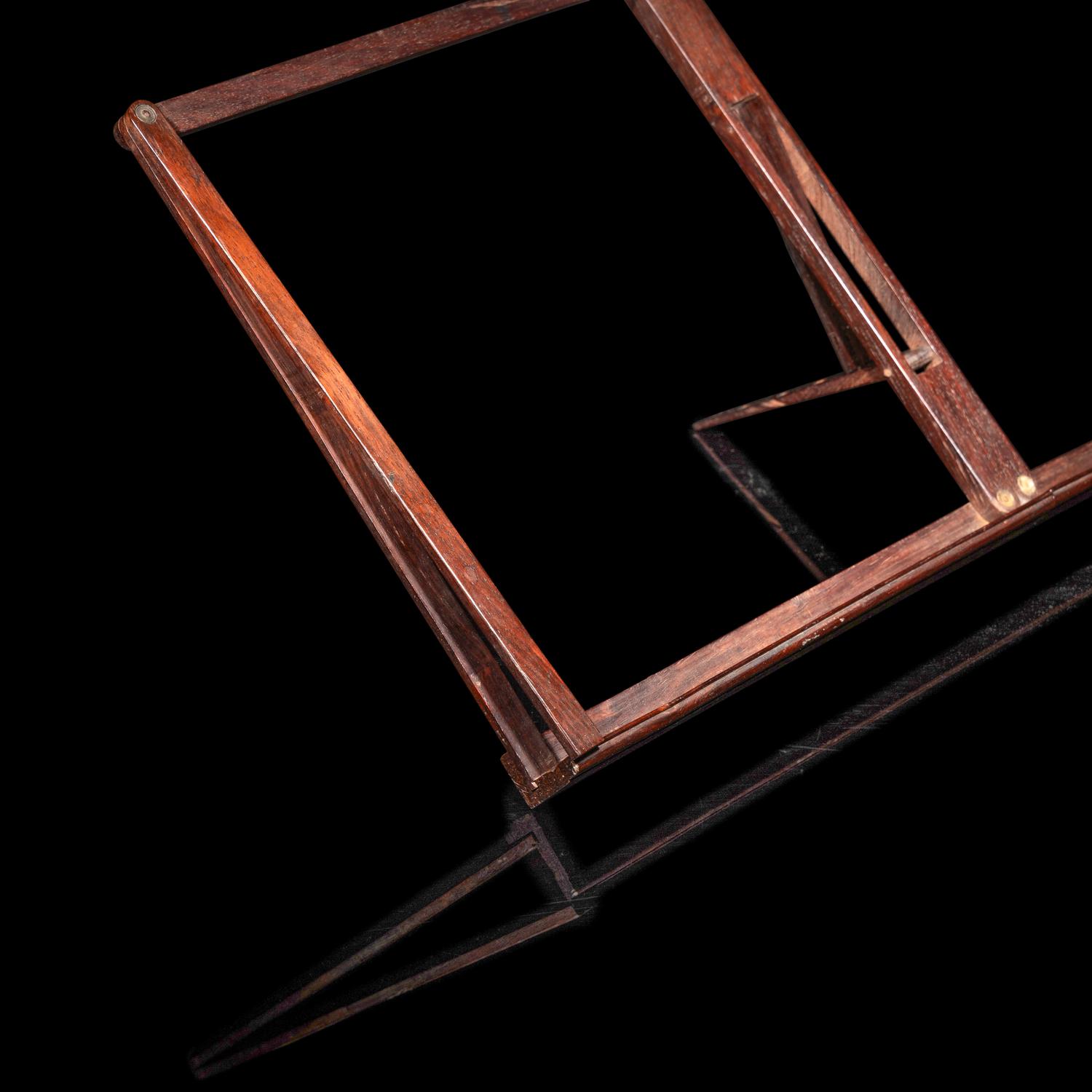 A Chinese Possibly Huanghuali Album Stand, Tiejia, 19th Century 清晚期 黃花梨帖架