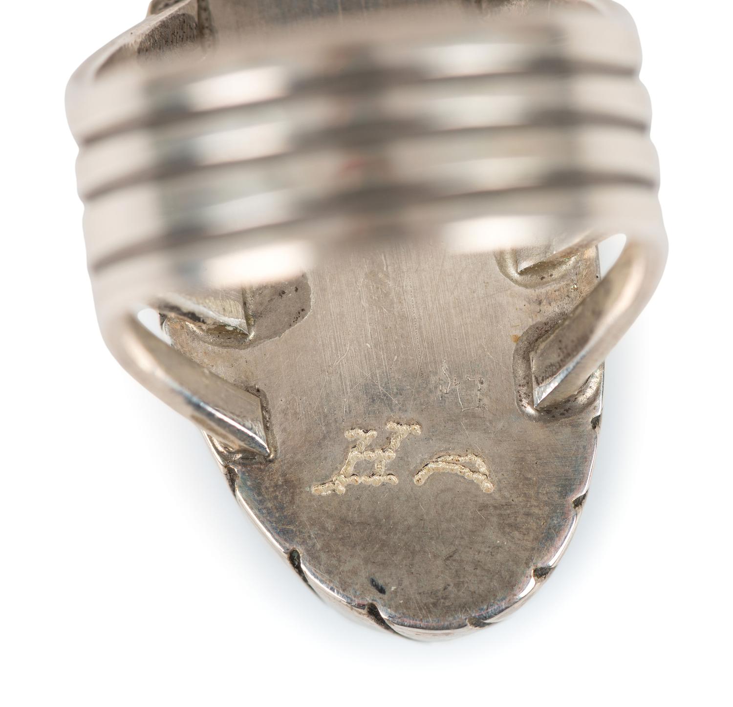 Navajo and Zuni Silver Rings, with an Assortment of Inlay