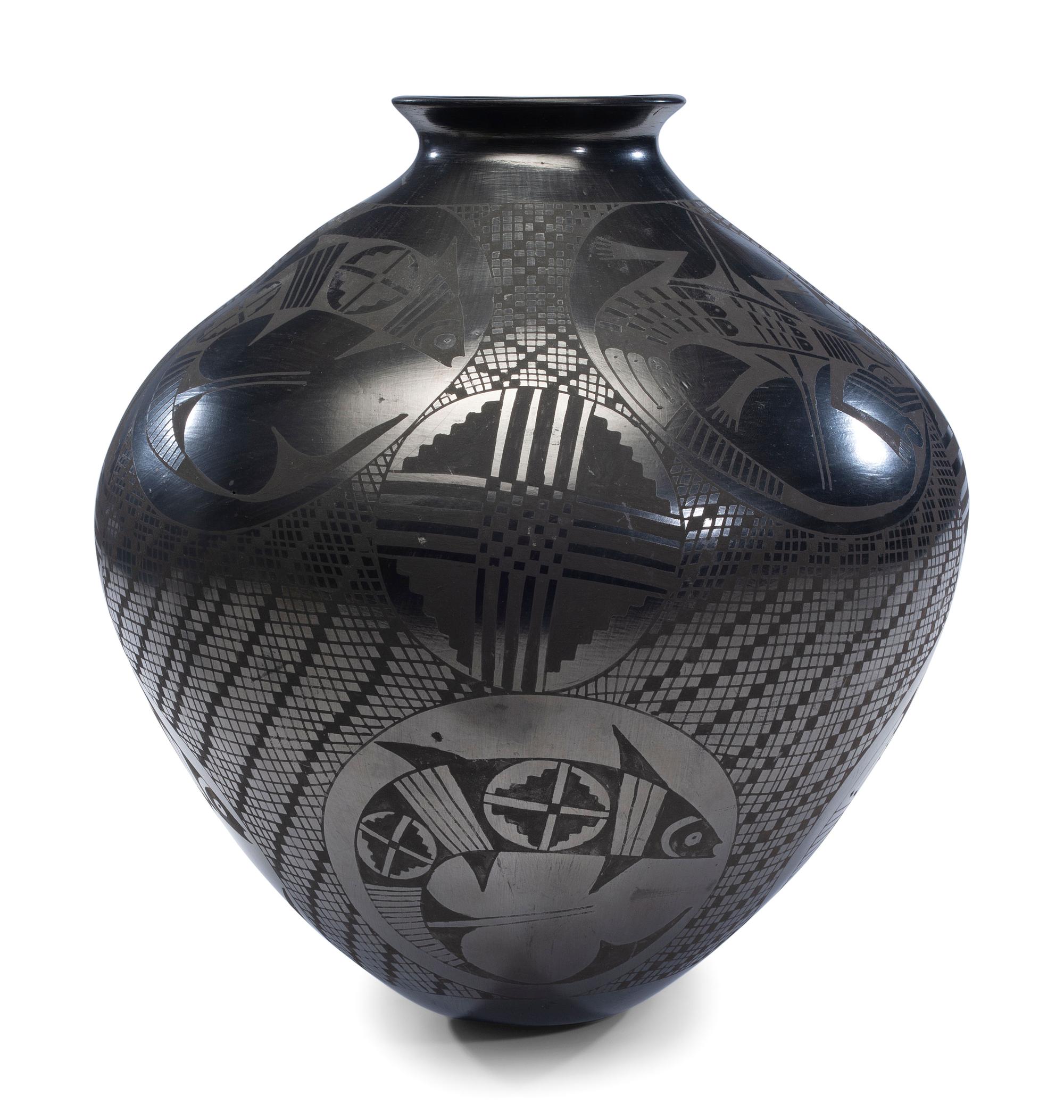Blackware Pottery Jar