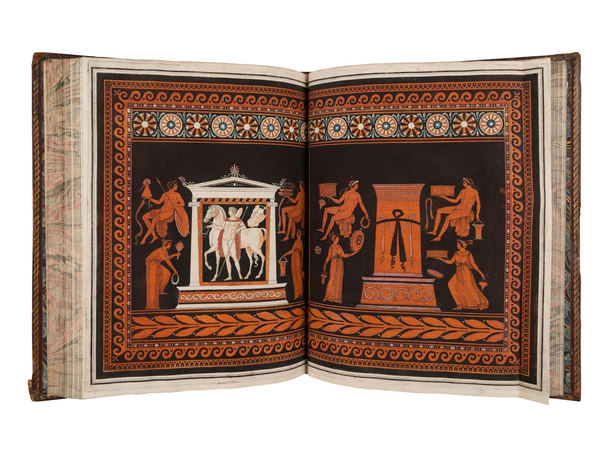 HAMILTON, William (1730-1803). -- HANCARVILLE, Pierre-Francois Hugues d' (1719-1805). Collection of Etruscan, Greek and Roman Antiquities from the Cabinet of the Hon. William Hamilton . Naples: Francois, Morelli, 1766-[1776].