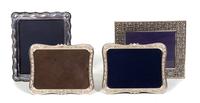 Four Sterling Silver Framed Easel Back Picture Frames Largest, height 13 x width 10 3/4 inches. — 20TH CENTURY