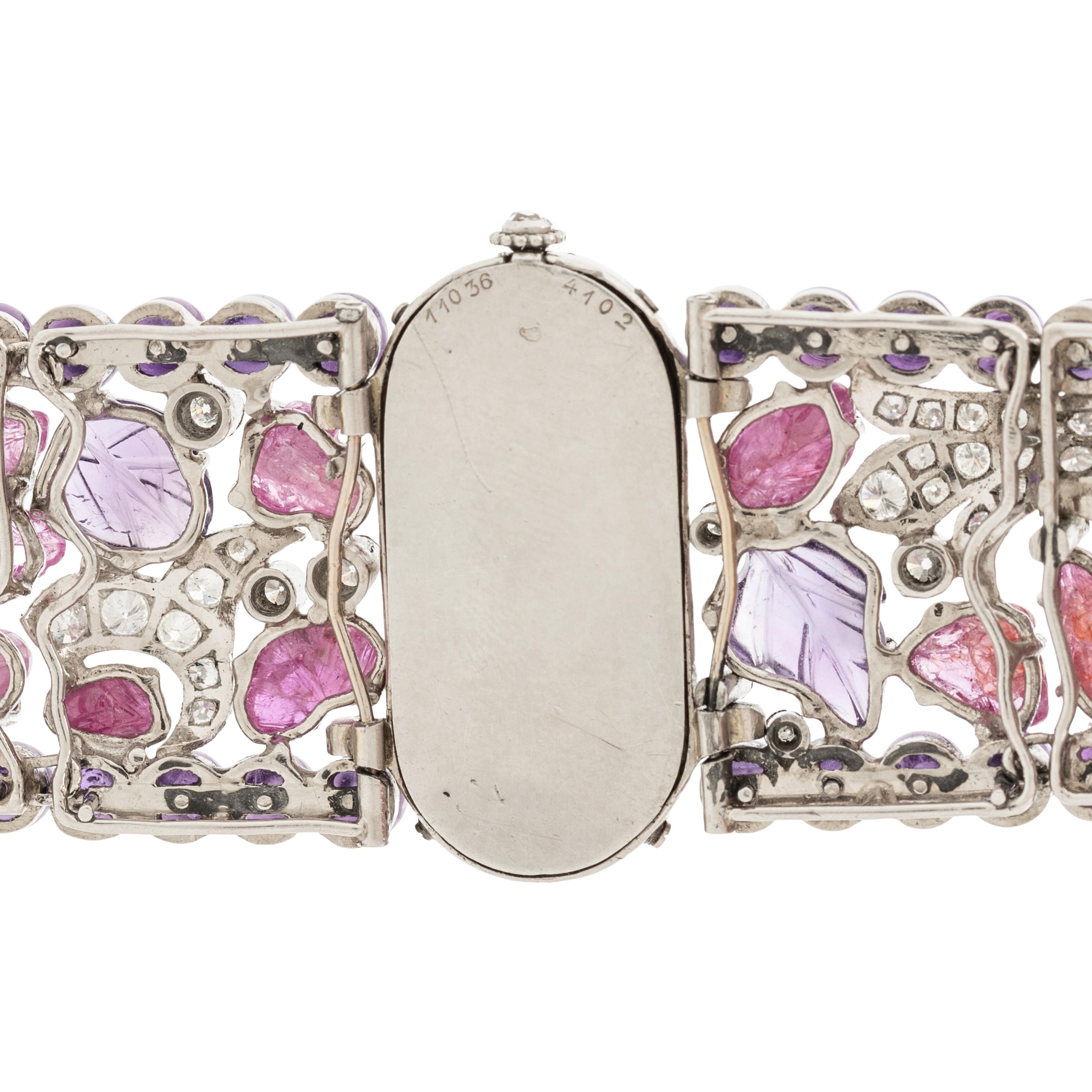 CARTIER, ANTIQUE, WATCH WITH LATER AUSTRIAN BRACELET