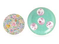 Two Chinese Famille Rose Porcelain Plates