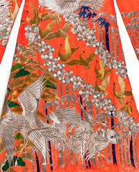 A Japanese Embroidered Silk Robe
