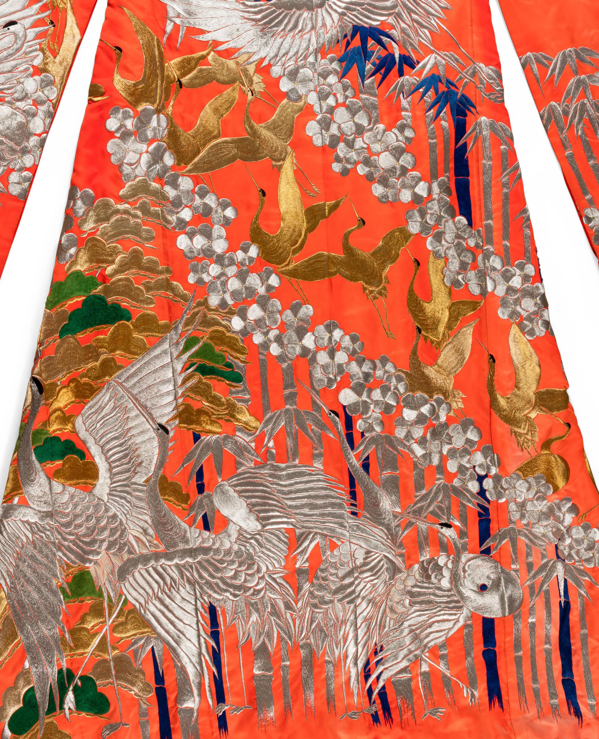 A Japanese Embroidered Silk Robe