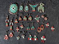 Group of Depression Era Earrings and Pendants