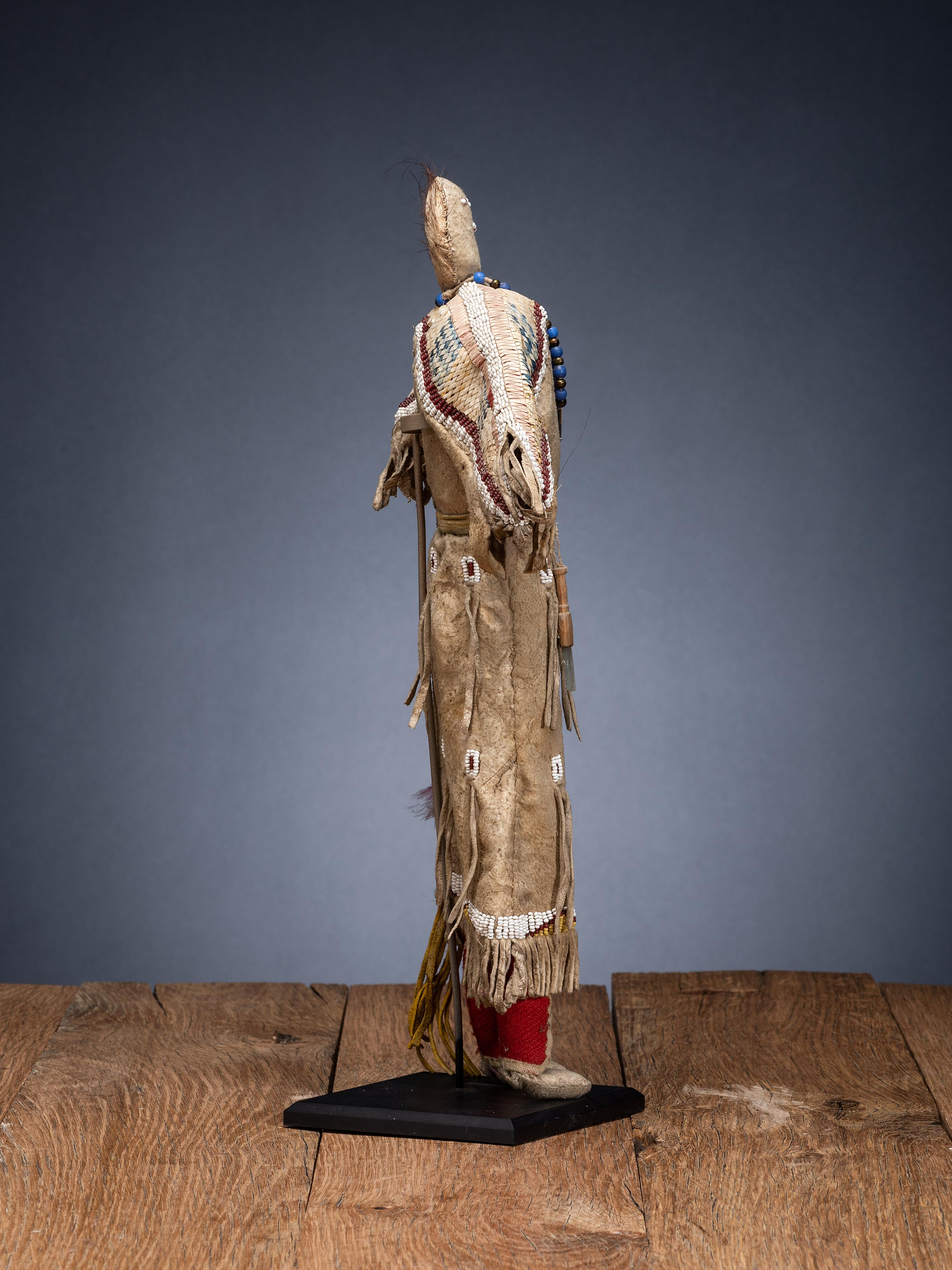 Hidatsa Doll, with Beaded and Quilled Dress