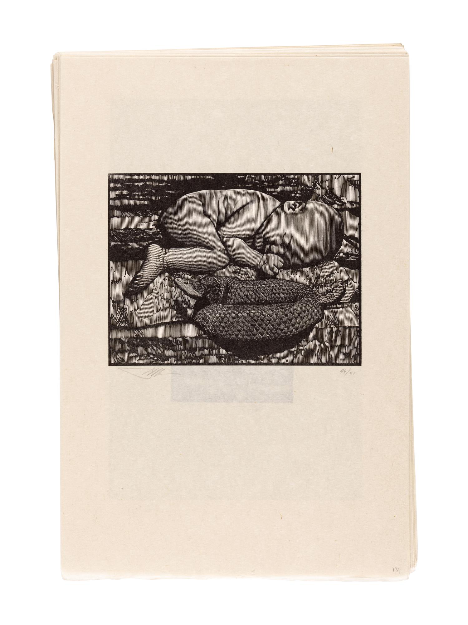 [MOSER, Barry, illustrator]. The Complete Set of Prints Both Published and Unpublished for the Deluxe Edition of The Pennyroyal Caxton Bible . [North Hatfield, MA and New York City: Pennyroyal Caxton Press, 1999].
