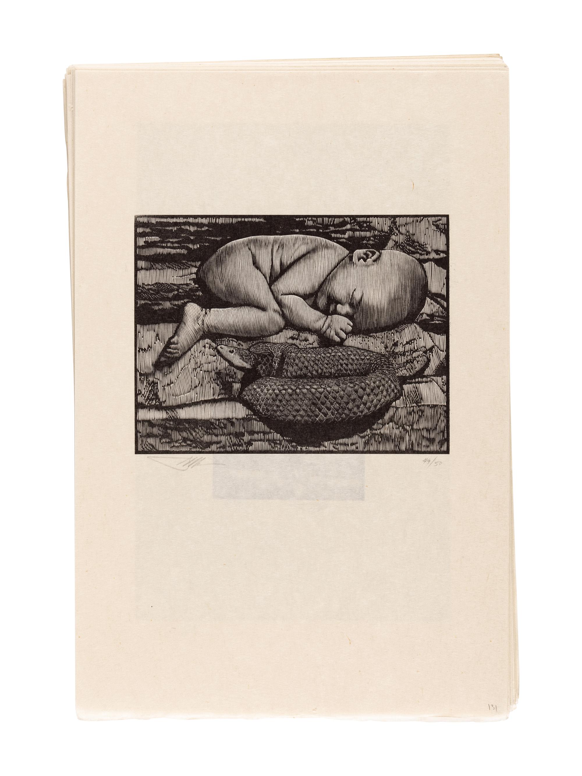 [MOSER, Barry, illustrator]. The Complete Set of Prints Both Published and Unpublished for the Deluxe Edition of The Pennyroyal Caxton Bible . [North Hatfield, MA and New York City: Pennyroyal Caxton Press, 1999].