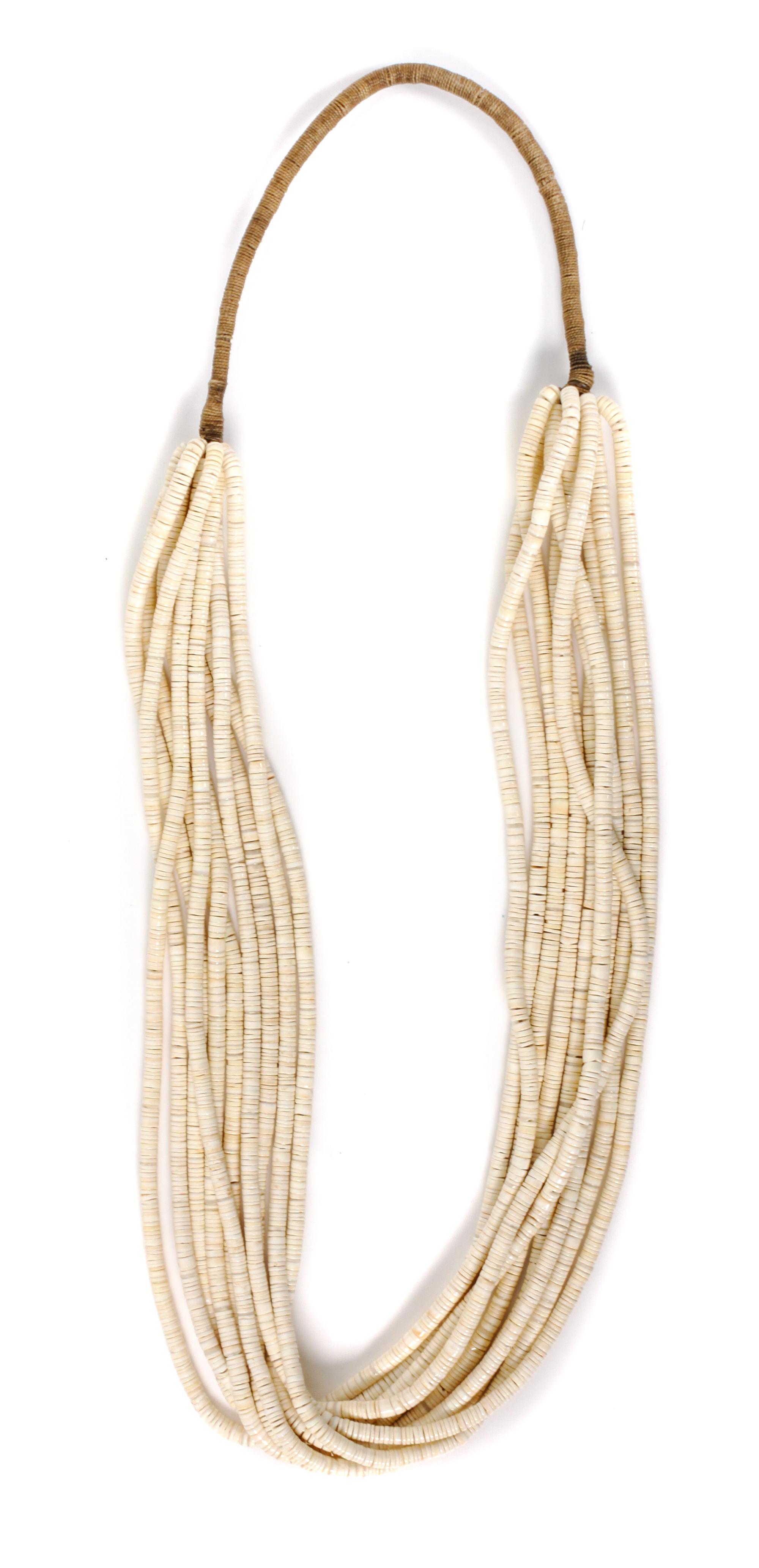 Two Heishi Necklaces Length of longest 34 inches.