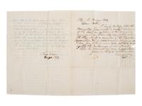[SLAVERY & ABOLITION]. A group of two letters signed by prominent abolitionists, including one by Gerrit Smith (1797-1874) and another signed by Owen Lovejoy (1811-1864).