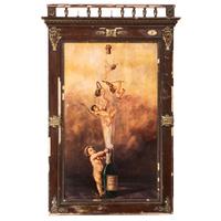 A Moët Chandon Champagne Putti and St. Valentine Painted Advertising Sign