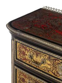 A Louis XIV Gilt Bronze Mounted Tortoise Shell and Brass Marquetry Commode in the Manner of André-Charles Boulle
